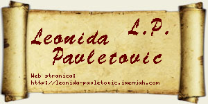 Leonida Pavletović vizit kartica